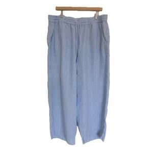 Anthropologie Calligraphie wide leg linen pants size XL